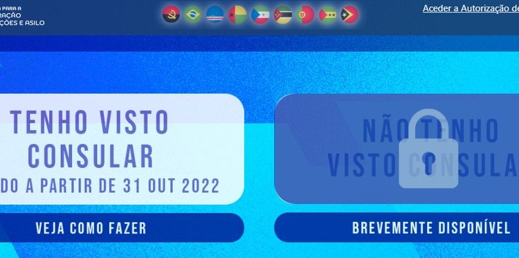 Reprodução da página da autorização CPLP com acesso bloqueado — Foto: AIMA