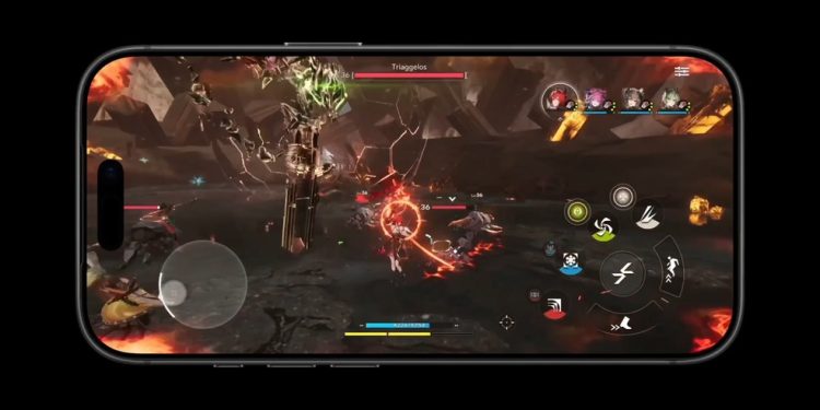 Chip A 19 Pro: integração inédita entre GPU e aceleradores neurais com traçado de raios permitem experiência de console no smartphone — Foto: Divulgação