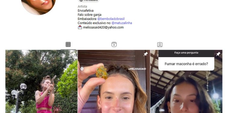 Perfil de Melissa Said no Instagram — Foto: Reprodução/Instagram