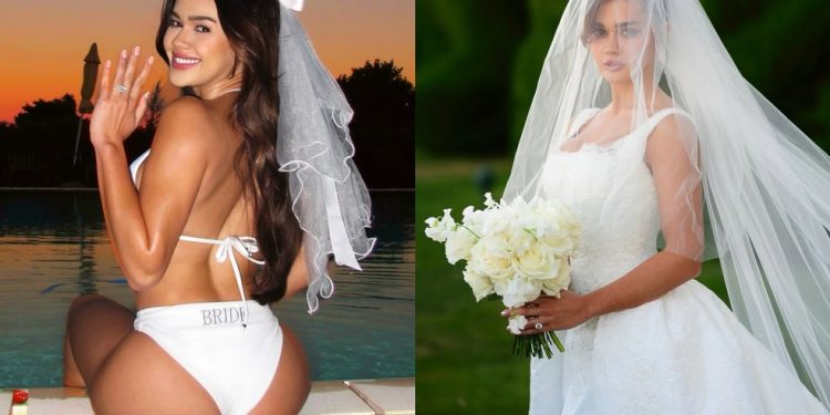 Tudo sobre a aliança usada por Franciny Ehlke no casamento com bilionário Tony Maleh — Foto: Reprodução Instagram