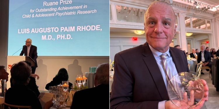Psiquiatra Luis Augusto Rohde é 1º brasileiro a ganhar o 'Oscar da saúde mental'. — Foto: Arquivo Pessoal