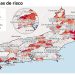Áreas de médio e alto risco de desastres provocados por temporais — Foto: Editoria de Arte