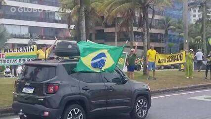 Apoiadores protestam contra prisão em frente ao condomínio de Bolsonaro no Rio
