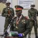 O general do Exército da Guiné-Bissau, Horta N'Tam, toma posse como líder da transição e líder do Alto Comando em Bissau, em 27 de novembro de 2025 — Foto: PATRICK MEINHARDT / AFP