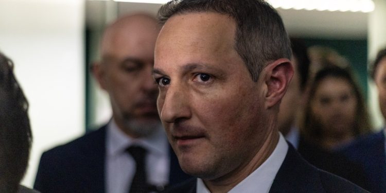 O deputado Guilherme Derrite, relator de proposta contra facções criminosas — Foto: Brenno Carvalho / Agência O Globo