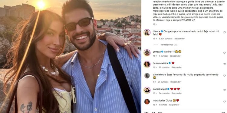 Bianca Andrade reagiu ao post de Diego Cruz e detalhou fim do namoro com mensagem madura — Foto: Reprodução Instagram