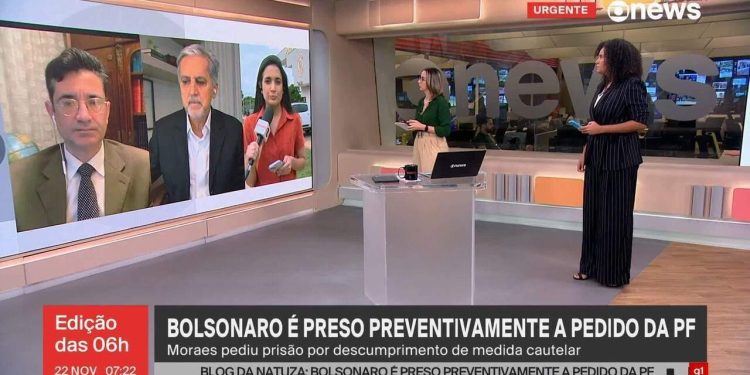 Cobertura da prisão preventiva de Jair Bolsonaro faz GloboNews bater recorde de audiência