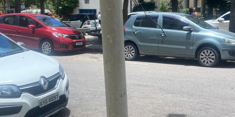 O poste em frente ao Esperança Eco também foi pintado pela Comlurb — Foto: Divulgação