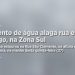 Vazamento de água alaga rua em Botafogo, na Zona Sul