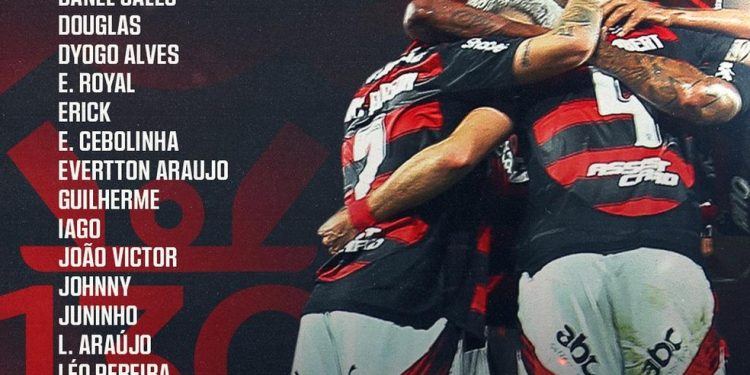 Relacionados pelo Flamengo para enfrentar o Sport — Foto: Divulgação