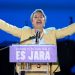 A candidata à presidência do Chile, Jeannette Jara — Foto: RODRIGO ARANGUA / AFP