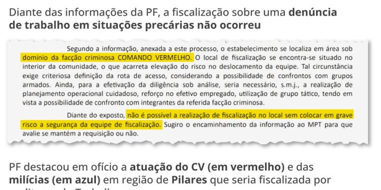 Alerta sobre áreas dominadas — Foto: Editoria de Arte