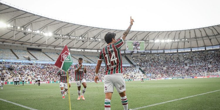 Cano comemora gol pelo Fluminense — Foto: Divulgação