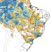 Probabilidade de precipitação para o Brasil neste domingo — Foto: Divulgação | Inpe