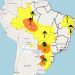 Inmet fez uma série de alertas para todo o país nesta quinta-feira — Foto: Reprodução