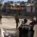 Soldados israelenses dispersaram multidão e detiveram brevemente dois manifestantes e um cinegrafista do canal de televisão jordaniano Roya — Foto: Zain Jaafar/AFP