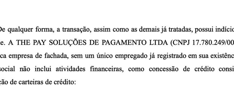 Parecer do MPF aponta que empresa é de fachada — Foto: Reprodução