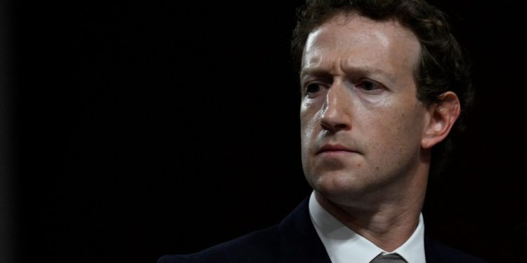 O presidente da Meta, Mark Zuckerberg — Foto: ANDREW CABALLERO-REYNOLDS / AFP/ 31-01-2024