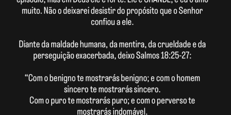 Michelle Bolsonaro, que estava em Fortaleza quando recebeu a notícia da prisão preventiva do ex-presidente Jair Bolsonaro e divulgou um comunicado nas redes — Foto: Reprodução/Instagram