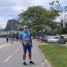 Paulo Fernando Bandeira da Silva, de 61 anos, morreu ao cair de uma trilha no Parque da Tijuca; foto foi enviada por ele a filha minutos antes da queda — Foto: Arquivo pessoal