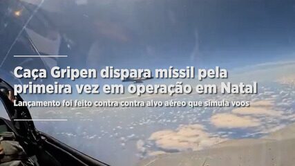 Caça Gripen dispara míssil pela primeira vez em operação em Natal