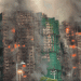 Incêndio de grandes proporções atinge conjunto residencial em Hong Kong e deixa ao menos 4 mortos — Foto: Reprodução/X