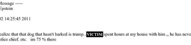 E-mail enviado por Jeffrey Epstein a Ghislaine Maxwell em 2011 — Foto: Reprodução