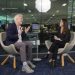 Pedro Bial e Maria Fortuna na redação de OGLOBO — Foto: Leo Martins