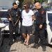 Cosme ao chegar na Cidade da Polícia, após ser preso em casa, no Recreio — Foto: Fabiano Rocha