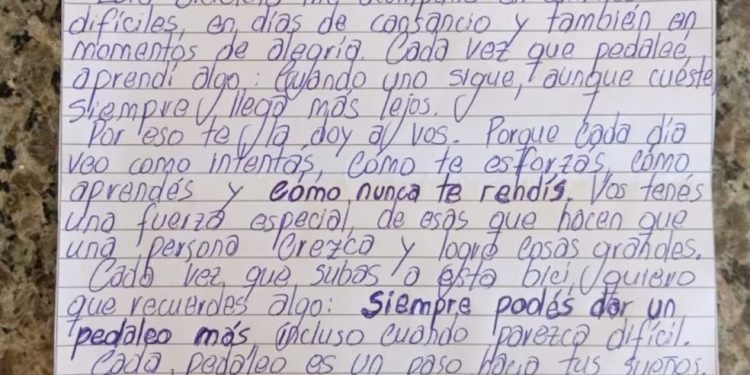 Carta emocionante viraliza — Foto: Reprodução/Redes sociais