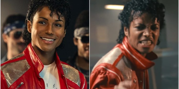 Jaafar Jackson e Michael Jackson — Foto: Reprodução/IMDb e YouTube