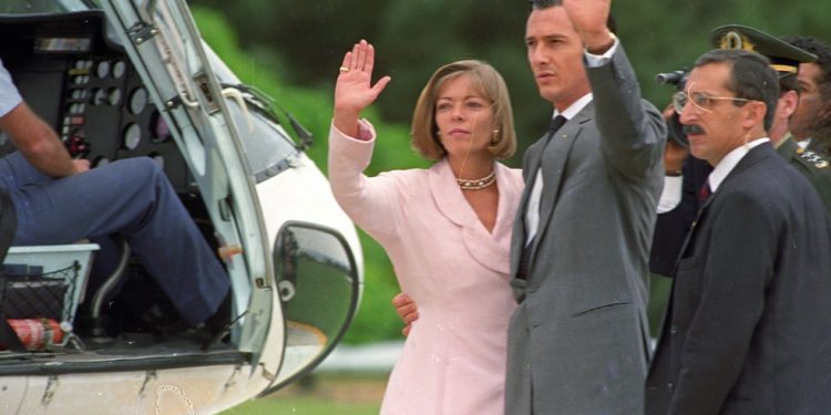 Rosane e Fernando Collor em 02/10/1992 — Foto: Ricardo Stuckert / Agência O Globo