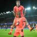 Lamine Yamal, do Barcelona, comemorando gol de empate — Foto: NICOLAS TUCAT / AFP