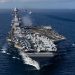 USS Gerald R. Ford é o porta-aviões mais letal dos EUA e foi enviado à América do Sul — Foto: Divulgação