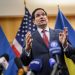 O secretário de Estado americano, Marco Rubio, participa de encontro em Genebra sobre paz entre Rússia e Ucrânia — Foto: Fabrice Coffrini/AFP