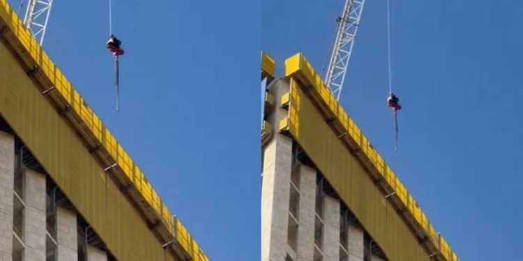 Imagens do resgate circulam nas redes sociais — Foto: Captura de tela/Redes sociais