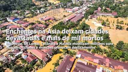 Enchentes na Ásia deixam cidades devastadas e mais de mil mortos