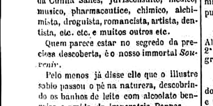 Recorte da 'Gazeta de Notícias' de 11 de maio de 1890 — Foto: Reprodução