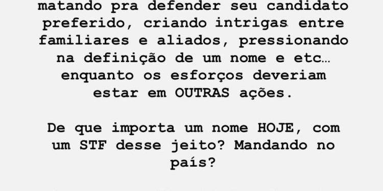 Publicação de Heloisa nas redes sociais — Foto: Editoria de Arte