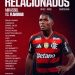 Relacionados do Flamengo para jogo contra o Mirassol — Foto: Reprodução