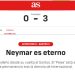 Jornal As, da Espanha, destaca atuação de Neymar em vitória do Santos — Foto: Reprodução