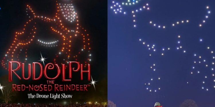 Expectativa versus realidade do espetáculo de Natal em West Sussex — Foto: Reprodução/Redes sociais