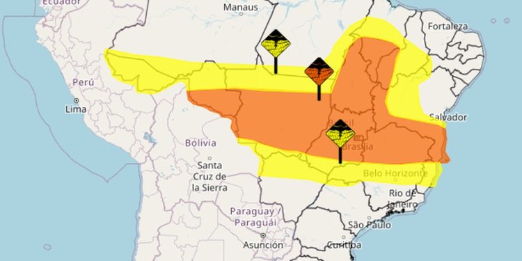 Previsão do tempo para sábado, 6 de dezembro — Foto: Reprodução / Inmet