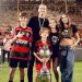 Patrícia Kasmirski e família na conquista da Libertadores de 2025 — Foto: Reprodução/Redes Sociais