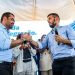 Claudio Castro e Rodrigo Bacellar em inauguração da Ponte da Integração, que liga São João da Barra ao município de São Francisco de Itabapoana, em fevereiro — Foto: Reprodução