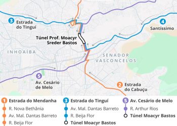 Veja os acessos ao novo túnel em Campo Grande — Foto: Editoria de Arte