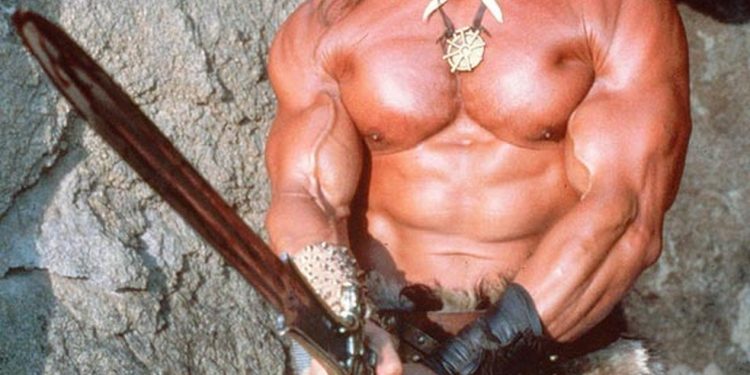 Arnold Schwarzenegger em 'Conan, o bárbaro' — Foto: Divulgação