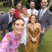 Fátima Bernardes com a família e os noivos num casamento — Foto: Reprodução/Instagram