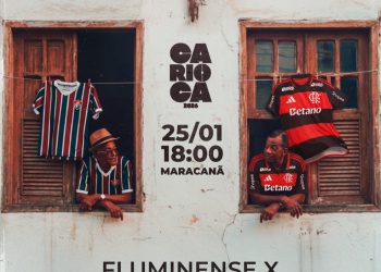 Arte original publicada pelo Flamengo para clássico contra o Fluminense, com Cartola e Jorge Ben Jor — Foto: Divulgação