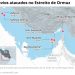Navios atacados no Estreito de Ormuz — Foto: Editoria de Arte/O Globo